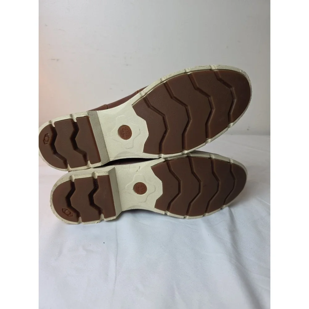 TIMBERLAND Bramhall Boots Womens 9.5 Brown Leather Lace Up Waterproof Ankle